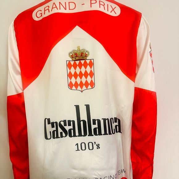 Casablanca Men's Red and White Casual Button Down Shirt - Picture 4 of 5